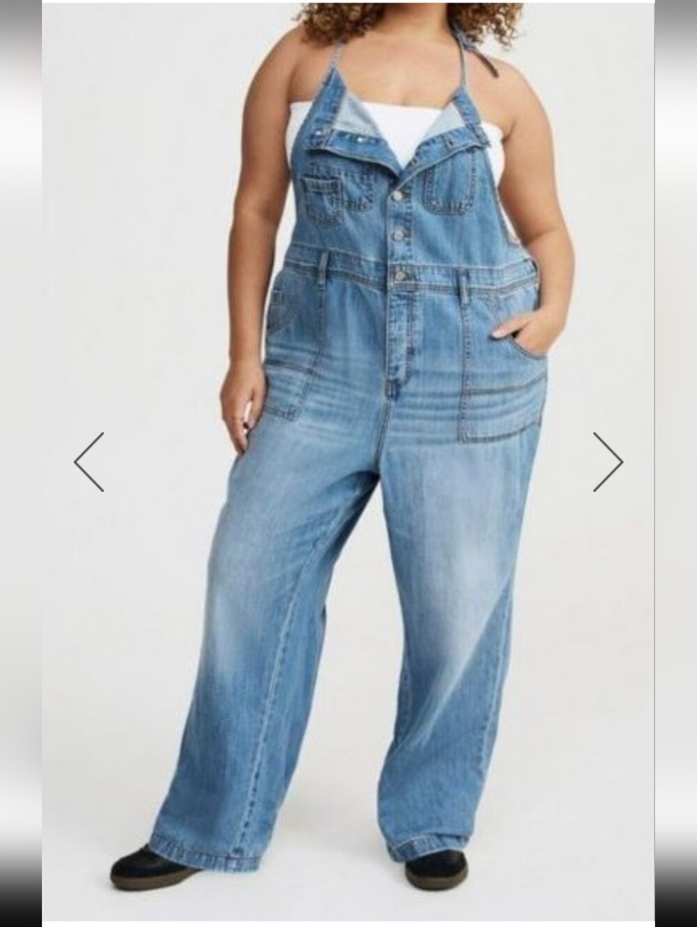 Plus Size Light Blue Denim Overalls Jeans